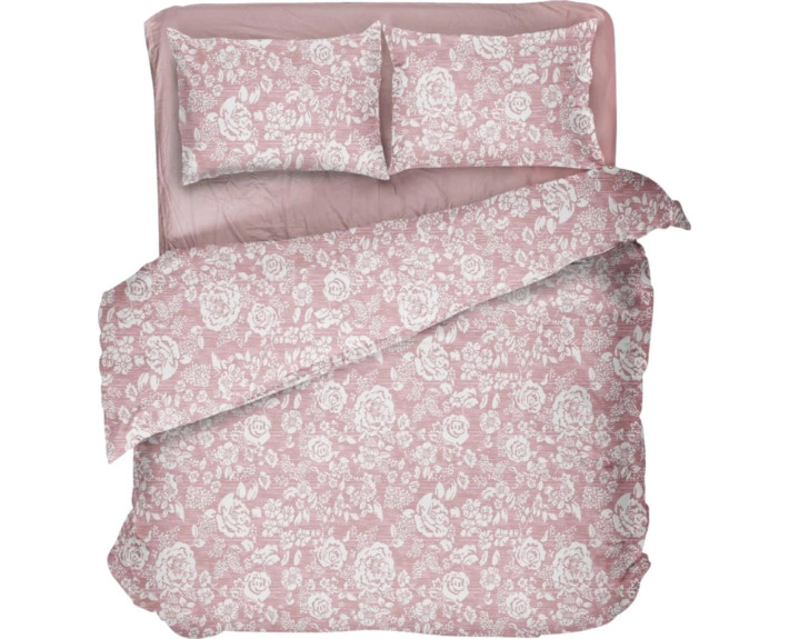 КПБ 1,5 сп. (надрукована /під 215*145 /пр 220*150 /нав 50*70 - 1 шт) Daisy [PROVANCE coral]