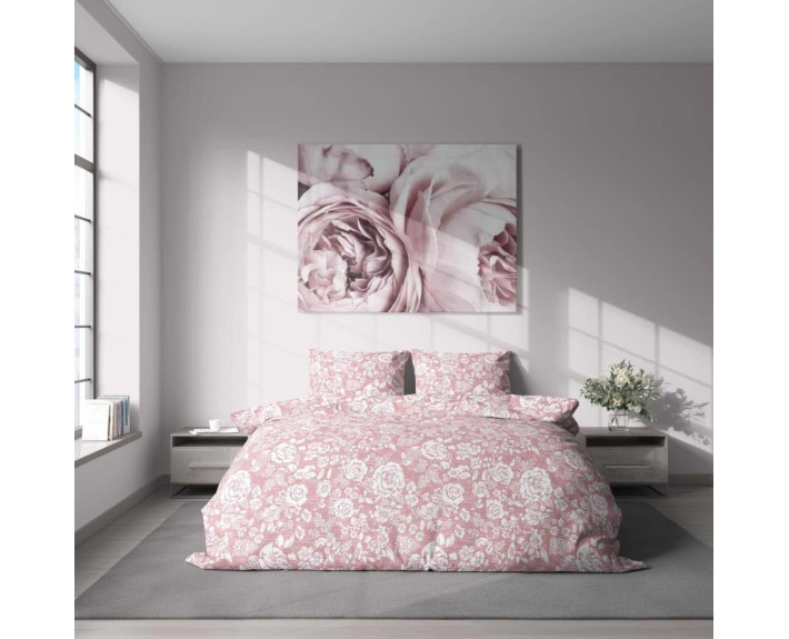 КПБ 1,5 сп. (надрукована /під 215*145 /пр 220*150 /нав 50*70 - 1 шт) Daisy [PROVANCE coral]