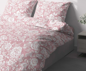 КПБ 1,5 сп. (надрукована /під 215*145 /пр 220*150 /нав 50*70 - 1 шт) Daisy [PROVANCE coral]