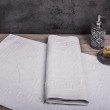 Рушник махровий  50*70 жакард [НІЖКИ білий / БІЛИЙ]