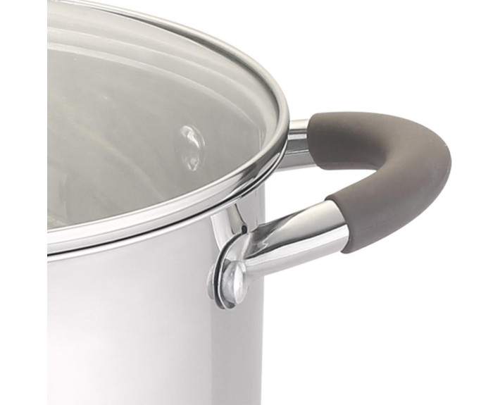 Кастрюля LEVEL GUSTO (с силик.ручками), 22 см, 4,7 л GT-1103-22