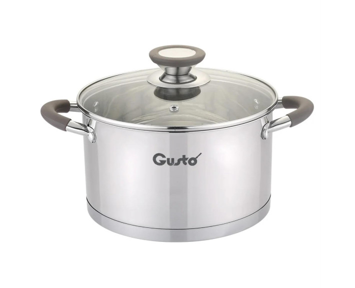 Каструля LEVEL GUSTO(з силік.ручками), 24 см, 6,1 л GT-1103-24