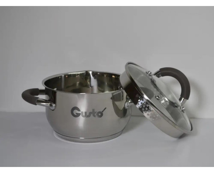 Каструля PRACTICO GUSTO (з силік.ручками), 24 см, 6,1 л GT-1102-24