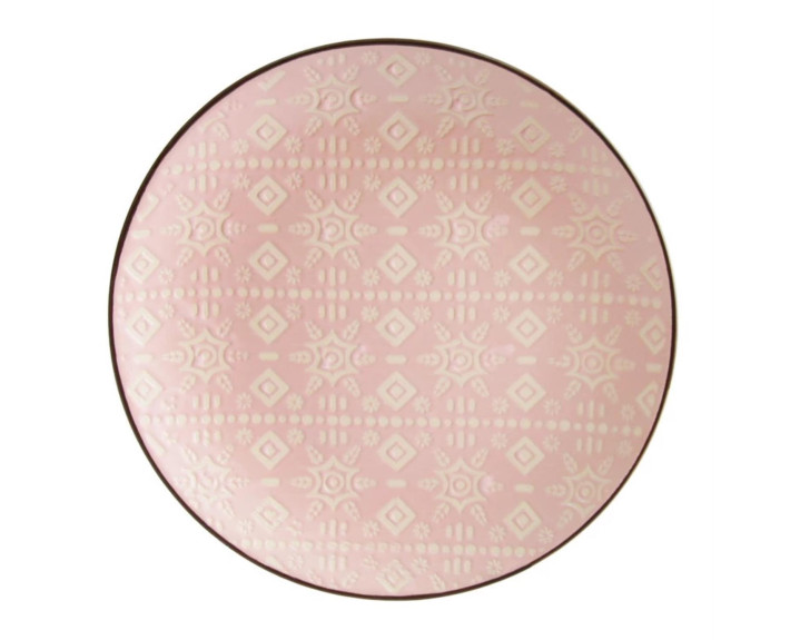 Тарелка обеденная круглая 27см Astera.Engrave Pink.
