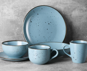 Тарілка обідня Ardesto Bagheria Misty blue, 26 см, кераміка, синій