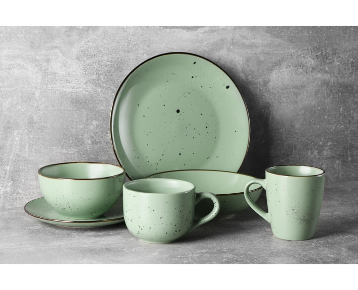 Тарілка обідня Ardesto Bagheria Pastel green, 26 см, кераміка, зелений