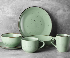 Тарілка обідня Ardesto Bagheria Pastel green, 26 см, кераміка, зелений