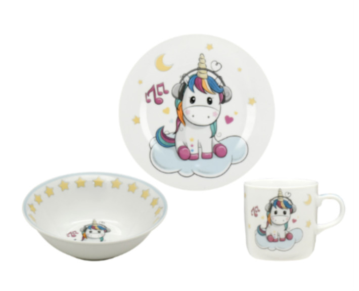 Набір посуду дит. LIMITED EDITION UNICORN /3 пр. короб