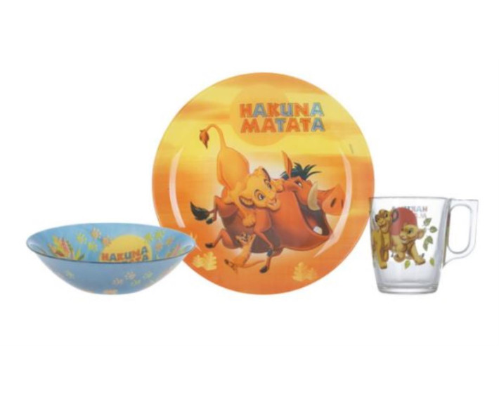 Набір посуду дит. LUMINARC DISNEY LION KING /НАБІР/3 пр.короб, ОАЕ