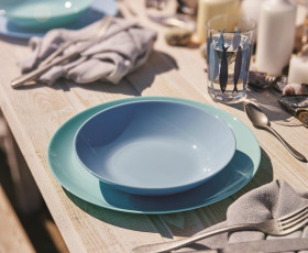 Тарілка обідня LUMINARC DIWALI LIGHT TURQUOISE 25 см, Франція