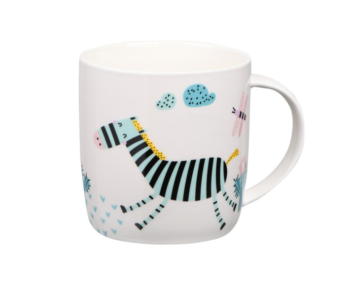 Чашка Ardesto Zebra, 350 мл, порцеляна, багатокольоровий