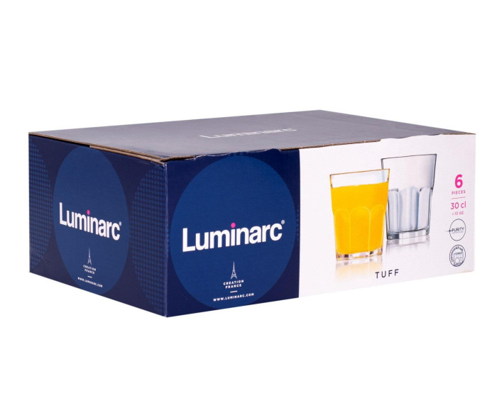 Стакан LUMINARC TUFF /НАБІР/ 6X300 мл низк., ОАЕ