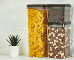 Ємність для сипучих продуктів "Фікс" 1,3л (/пр./граніт), пластик