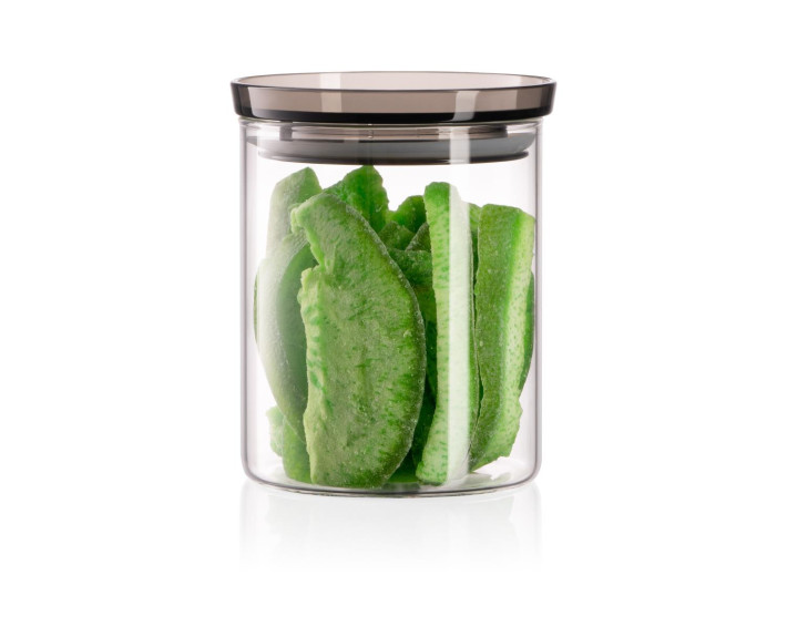 Банка для зберігання Ardesto Fresh, 700 мл, скло, пластик, прозорий