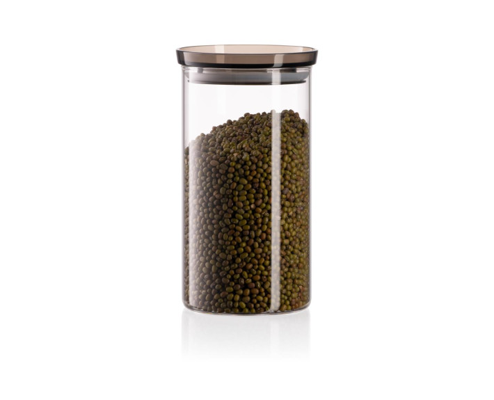 Банка для зберігання Ardesto Fresh, 1150 мл, скло, пластик, прозорий