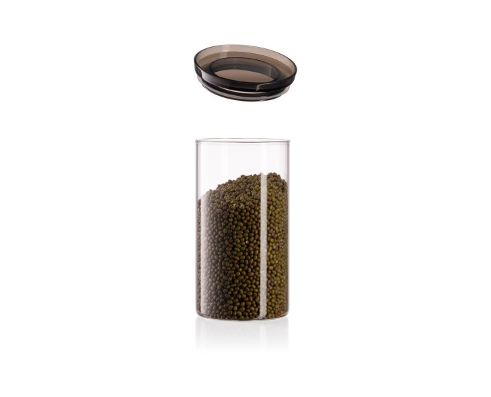Банка для зберігання Ardesto Fresh, 1150 мл, скло, пластик, прозорий
