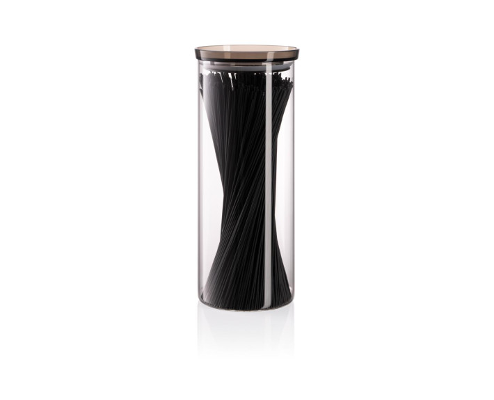 Банка для зберігання Ardesto Fresh, 1600 мл, скло, пластик, прозорий