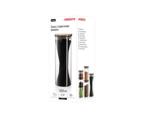 Банка для зберігання Ardesto Fresh, 1600 мл, скло, пластик, прозорий
