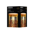 Банка для зберігання Ardesto Golden Moon, кругла, 540 мл, скло, бамбук