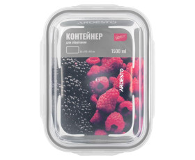 Контейнер для хранения продуктов питания Ardesto Gemini 1,5л, прямоугольный, боросиликатное стекло, пр.