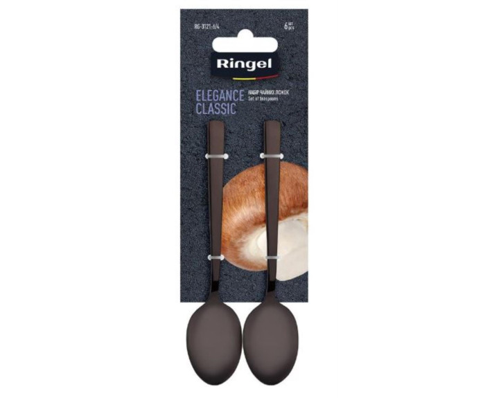 Столові прилади RINGEL Elegance Classic Набір чайних ложок 6 шт. на блістері