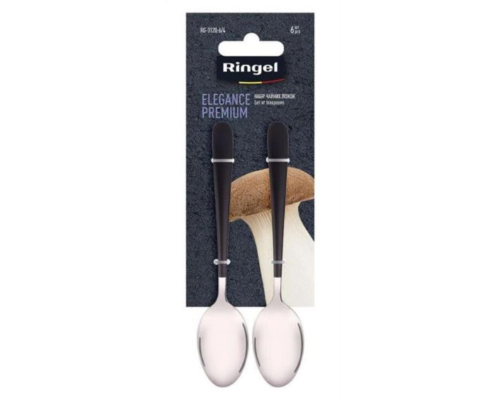 Посуда RINGEL Elegance Premium. Набор чайных ложек из 6 штук на блистере.