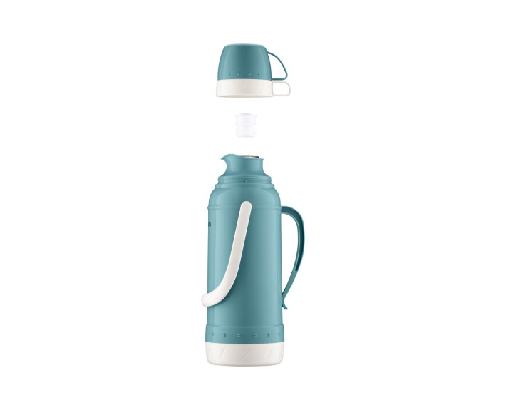 Термос Ardesto Gemini Gourmet 2000 мл, пластик, скляна колба, синій