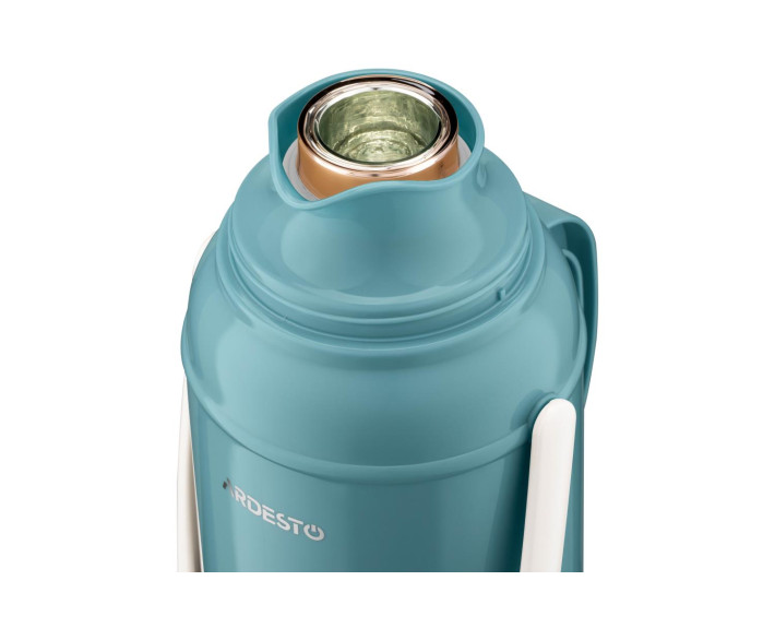 Термос Ardesto Gemini Gourmet 2000 мл, пластик, скляна колба, синій