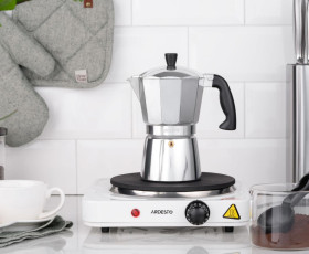 Гейзерна кавоварка Ardesto Gemini Cremona, 0,4л. 9 чашок, алюміній