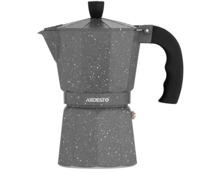 Гейзерная кофеварка Ardesto Gemini Molise, 0,15л, 3 чашки, алюминий, серый