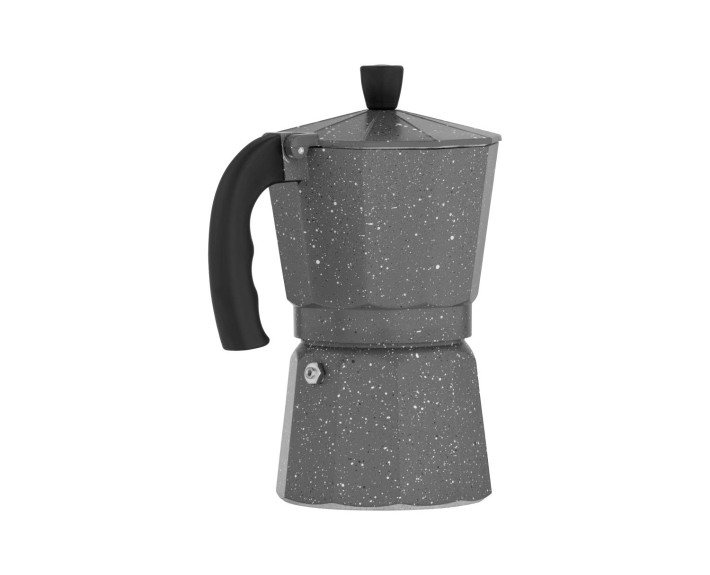 Гейзерна кавоварка Ardesto Gemini Molise, 0,4л. 9 чашок, сірий, алюміній