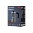 Гейзерна кавоварка Ardesto Gemini Molise, 0,4л. 9 чашок, сірий, алюміній