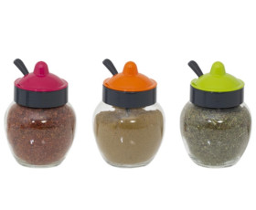 Спецівниця HEREVIN Spice Combine Colours MIX з ложкою 0.37 л