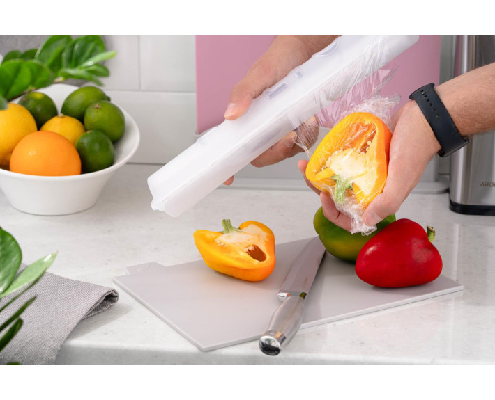 Кухонний диспенсер для харчової плівки та фольги Ardesto Fresh, 90 х 336 х 55 мм, пластик, білий