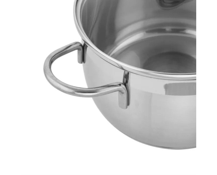 Каструля з кришкою 1,6л, 16см, нерж.сталь PLATIN, Kohen