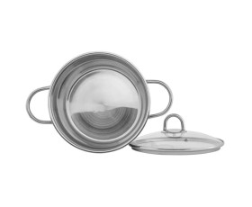 Каструля з кришкою 3,0л, 20см, нерж.сталь PLATIN, Kohen