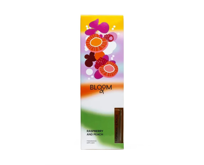 Аромадифузор для дому AROMA BLOOM Rosbery and peach (Малина та персик) 100 ml