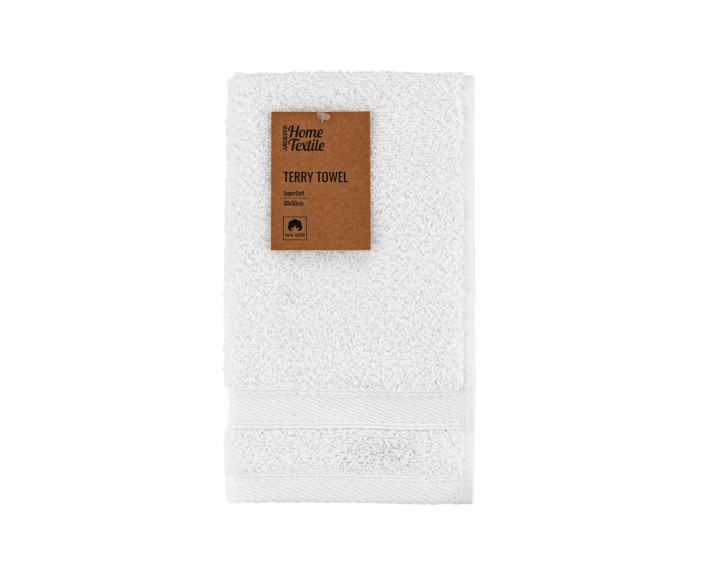 Полотенце махровое Ardesto SuperSoft, 30х50см, 100% хлопок, белое