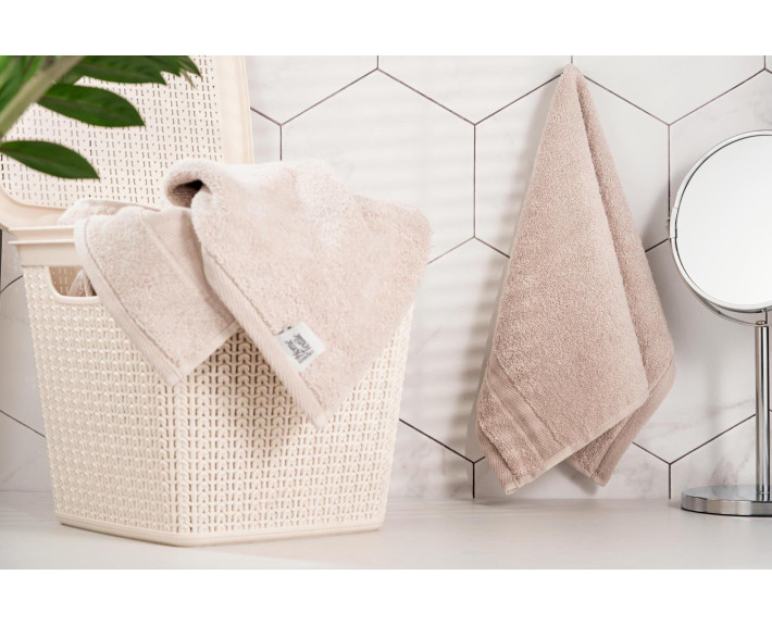 Рушник махровий Ardesto SuperSoft, 30х50см, 100% бавовна, бежевий
