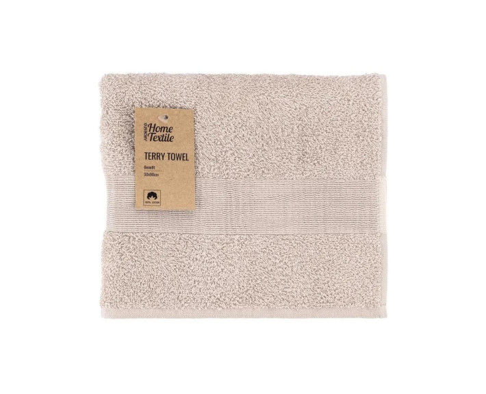 Рушник махровий Ardesto SuperSoft, 50х90см, 100% бавовна, бежевий