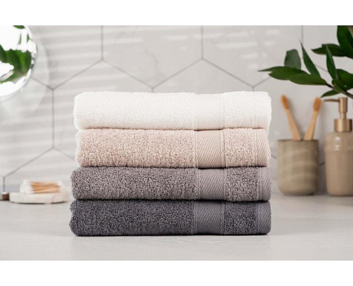 Рушник махровий Ardesto SuperSoft, 70х140см, 100% бавовна, бежевий