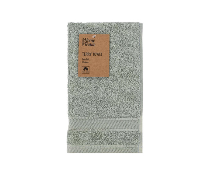 Рушник махровий Ardesto SuperSoft, 30х50см, 100% бавовна, зелений