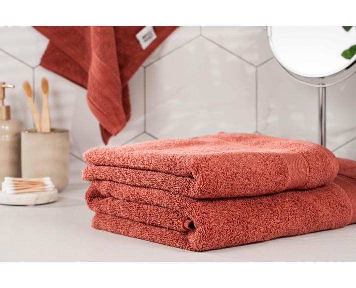 Рушник махровий Ardesto SuperSoft, 70х140см, 100% бавовна, теракота
