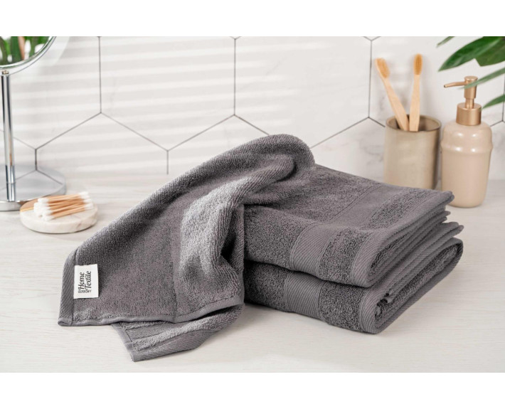 Рушник махровий Ardesto SuperSoft, 30х50см, 100% бавовна, графіт
