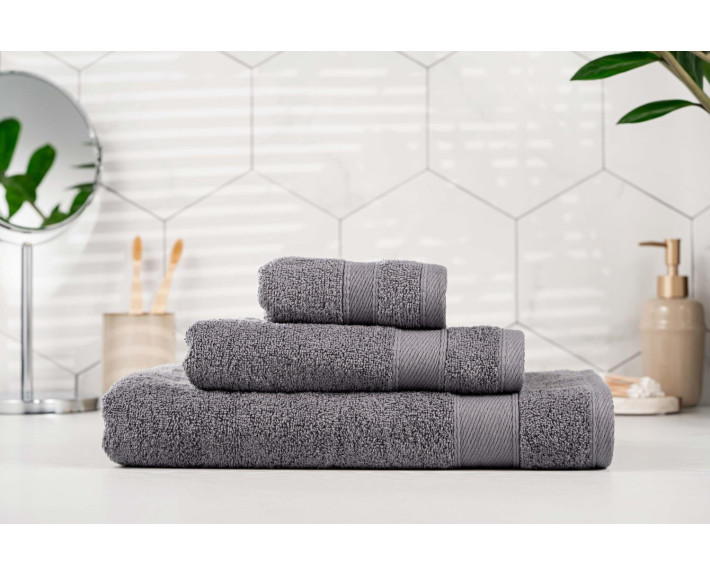 Рушник махровий Ardesto SuperSoft, 30х50см, 100% бавовна, графіт