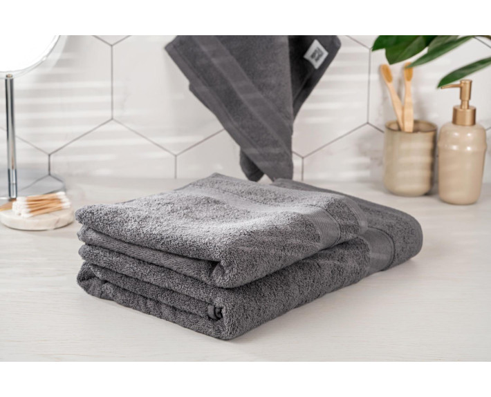Рушник махровий Ardesto SuperSoft, 50х90см, 100% бавовна, графіт