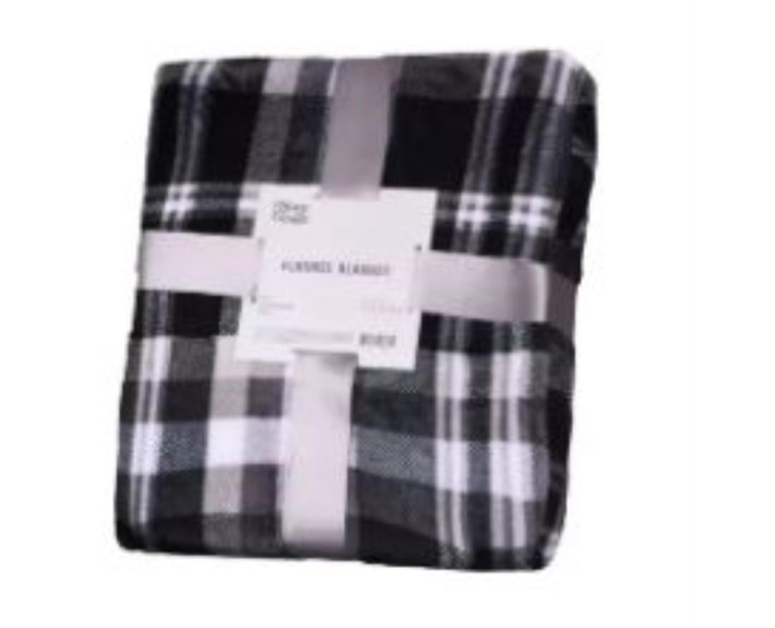 Плед Ardesto Flannel, 160х200см, 100% полиэстер, клеточка, серый