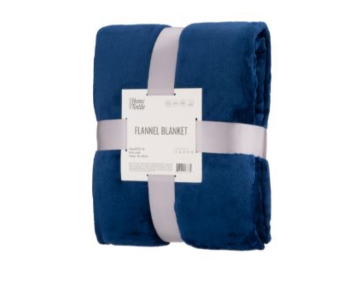 Плед Ardesto Flannel, 160х200см, 100% поліестер, синій