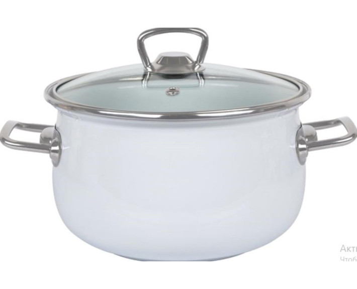 Каструля /люкс/cт.кр/16 см / 2.1 л /White pot IDEA HOME