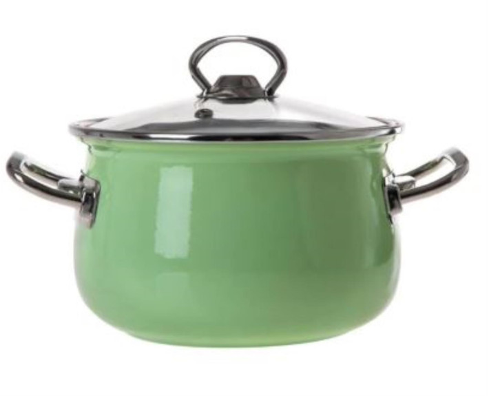 Кастрюля /люкс/cк.кр/16 см / 2.1 л /Pastel Green INFINITY SCE-P558